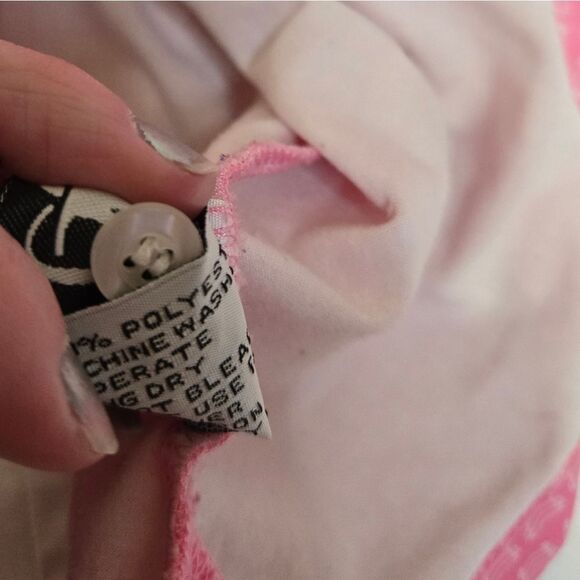 Y2K EESA ski snowboard pink elbow patch button up athleisure top L - Picture 8 of 11